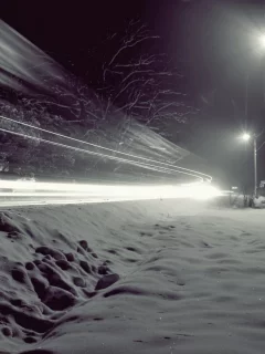 ночь, wind, snow, зимних дорог, снег, огни, winter roads, lights, ветра, night