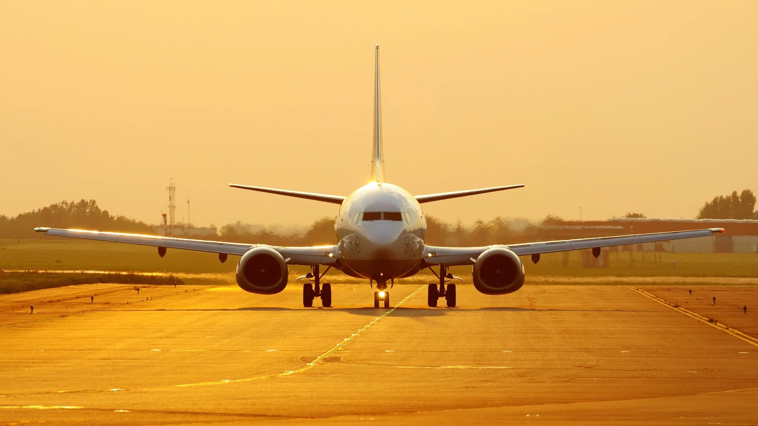 самолетов, airplanes, sunset, Boeing 737, закат