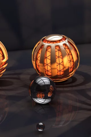 light, спирали, абстрактный, spiral, 3D, сферы, orbs, 3D Wallpaper, abstract, spheres, 3D обои, шары, свет