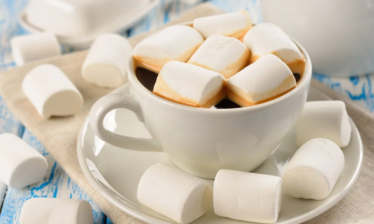 , cups, marshmallow