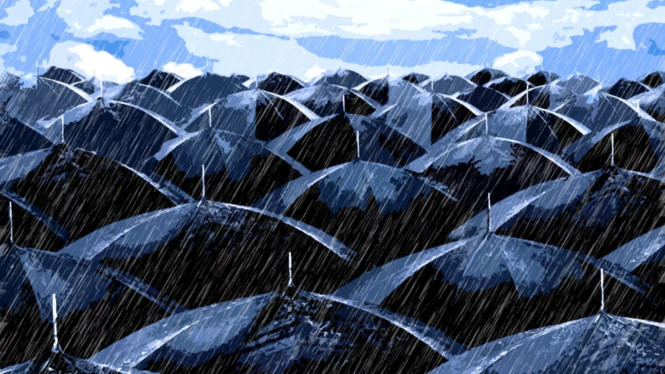 зонты, artwork, umbrellas, произведения искусства, rain, Дождь