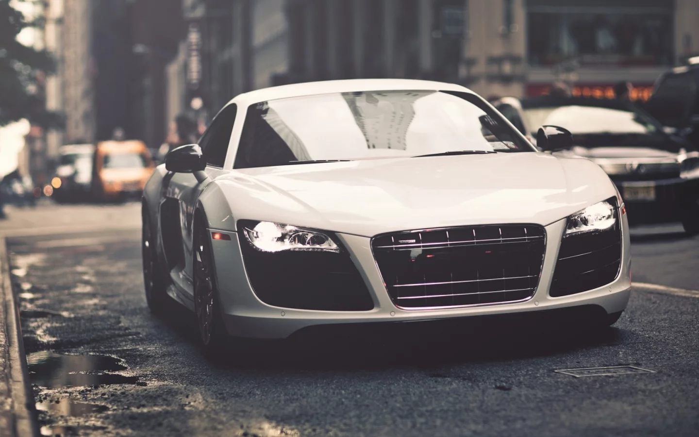 Audi R8, cars, urban, городские, автомобили