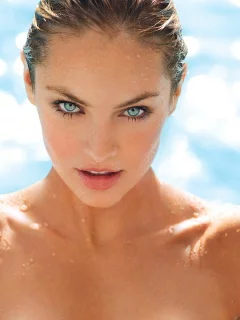 Candice Swanepoel, мокрые, крупным планом, close-up, модели, wet, models, women, женщины