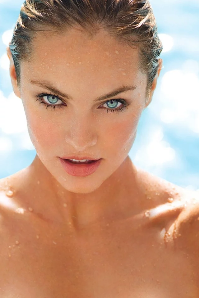 Candice Swanepoel, мокрые, крупным планом, close-up, модели, wet, models, women, женщины