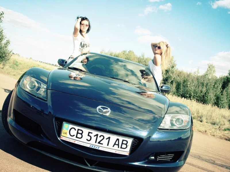 models, cars, women, 