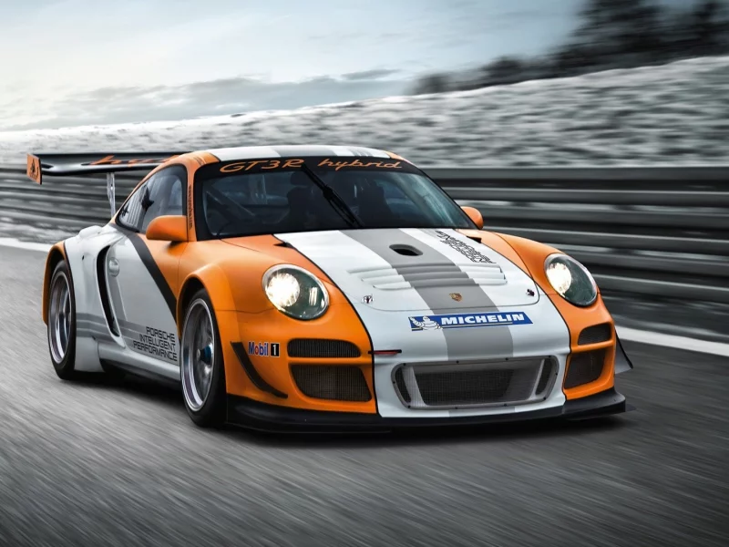 Hybrid, Porsche, gt3, гибридный