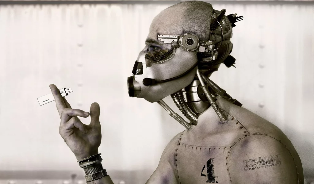 usb, wire, Robot, hand, iron, head