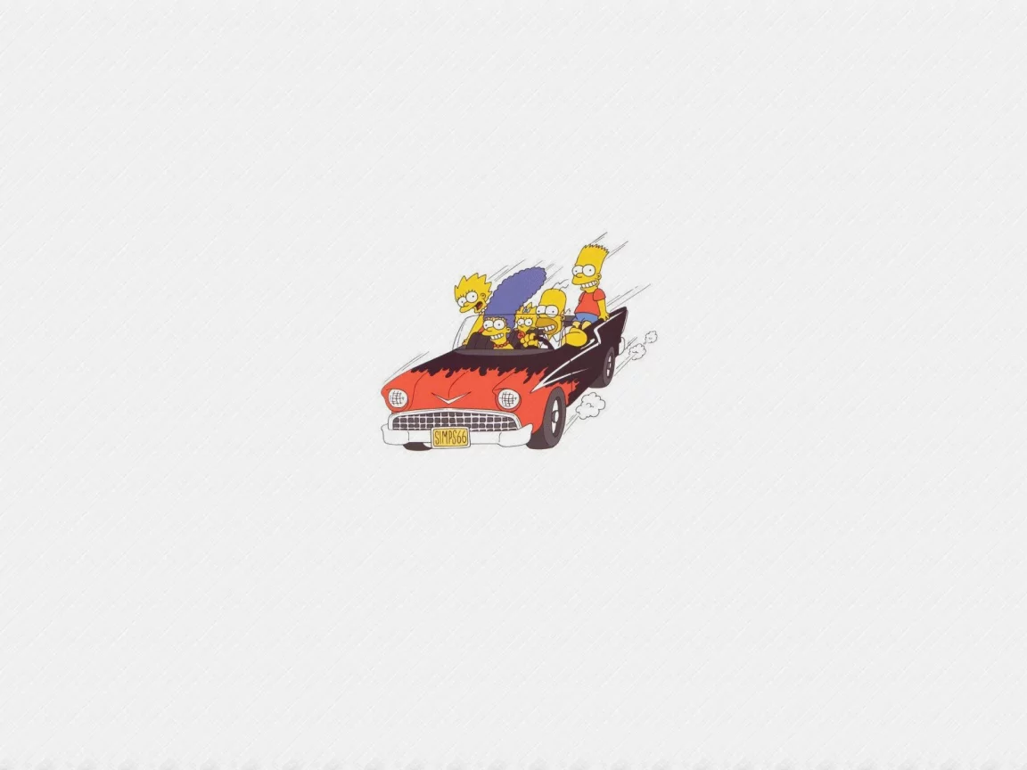 минимализм, the simpsons, Симпсоны, машина