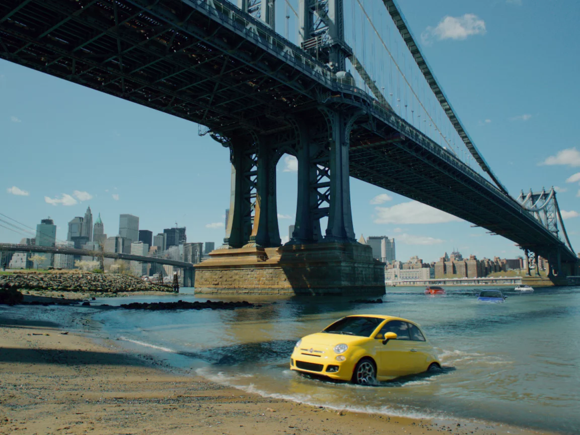 fiat 500, bridge, america, new-york, &amp;quot;immigrants&amp;quot;, city, usa, Commercial