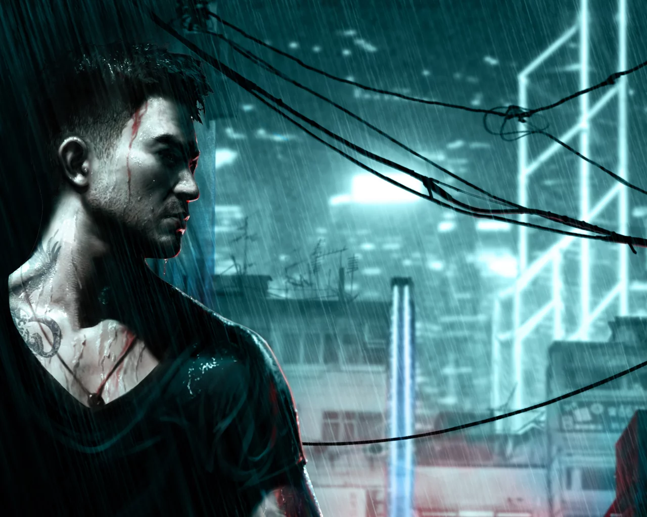 спящие псы, hong kong, гонконг, азиат, дождь, Sleeping dogs