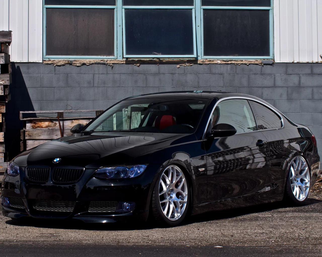 windows, чёрный, building, бмв, купе, Bmw, black, e92, 325i, вид спереди