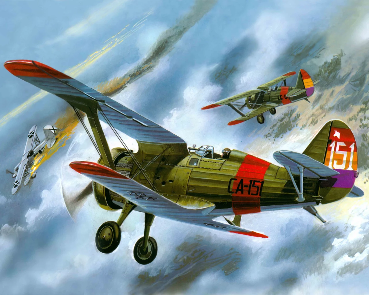 советский, Самолет, истребитель, одномоторный, и-15