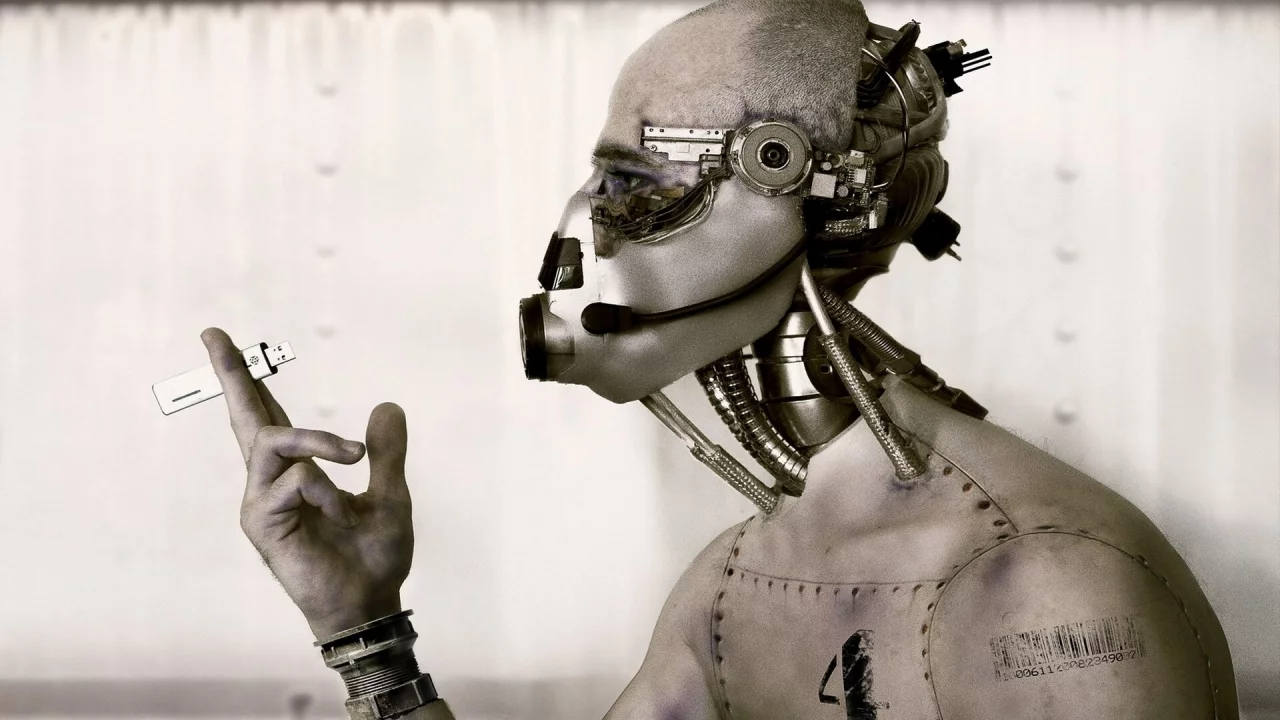usb, wire, Robot, hand, iron, head