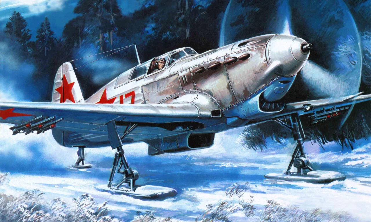 советский, с, як-7, одномоторный, истребитель, Самолет