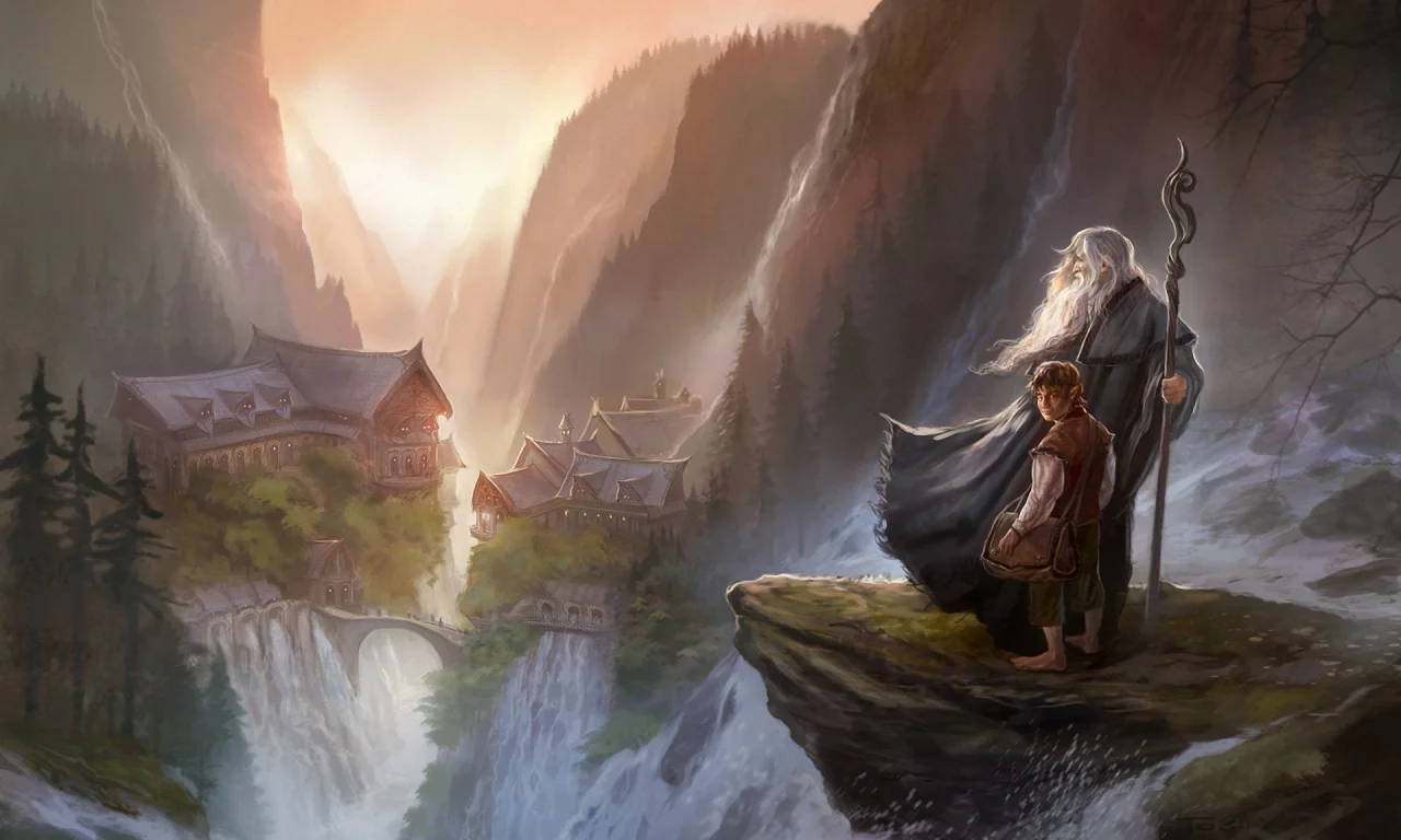 the hobbit, rivendell, an unexpected journey, хоббит, gandalf, гэндальф, Арт