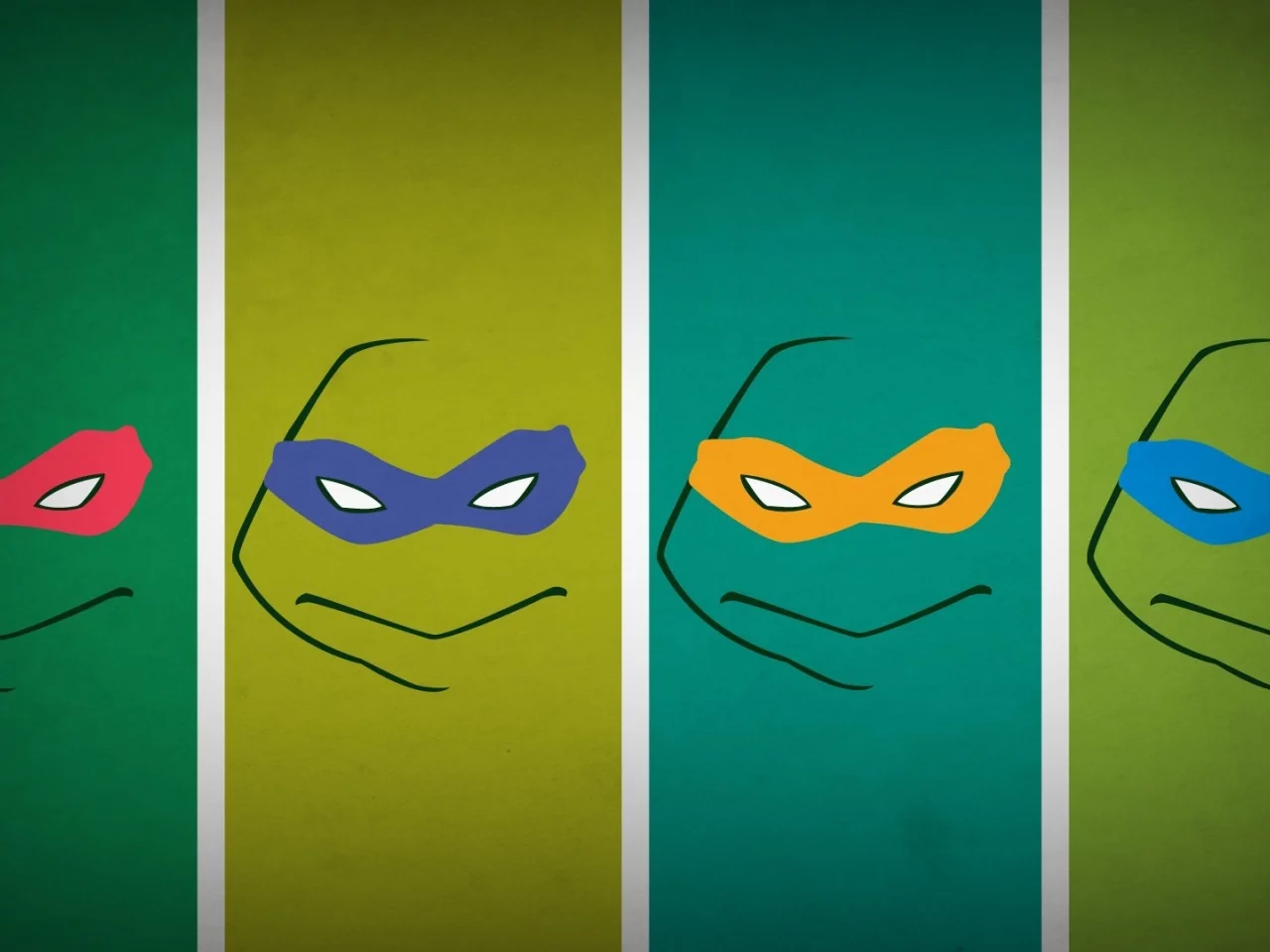  teenage mutant ninja turtles, черепашки ниндзя, минимализм, Blo0p