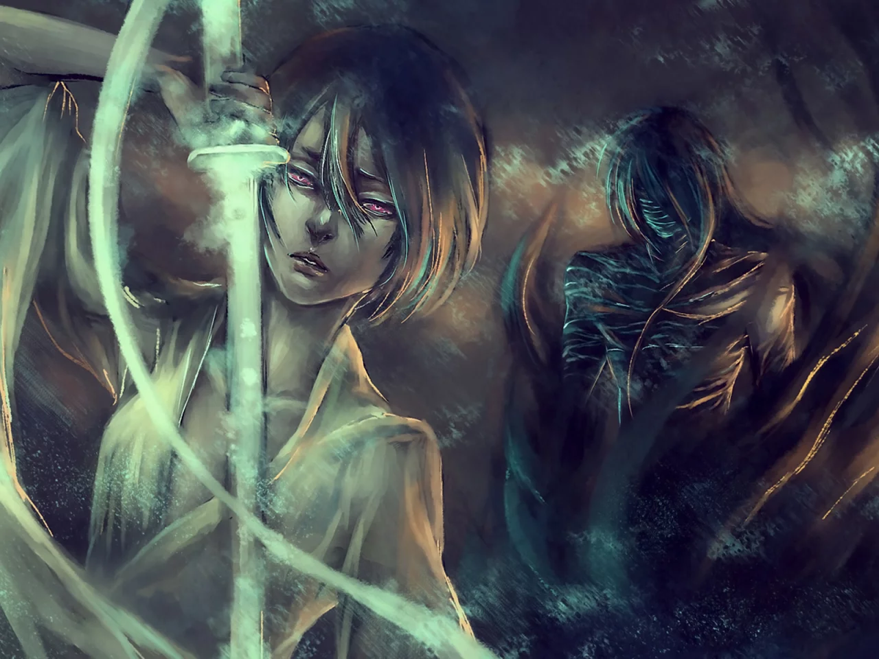 оружие, Nanfe, блич, меч, kuchiki rukia, kurosaki ichigo, bleach
