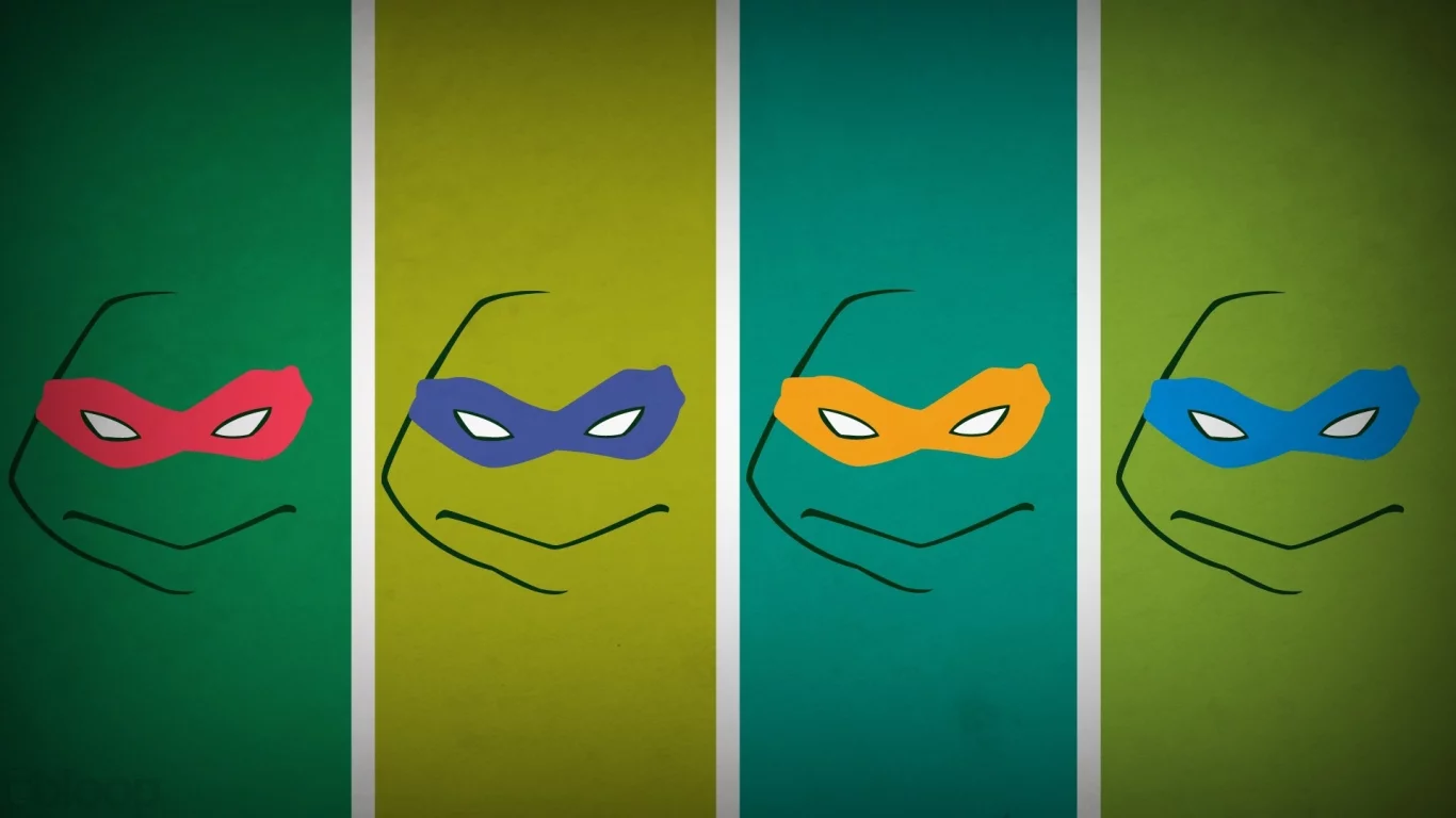  teenage mutant ninja turtles, черепашки ниндзя, минимализм, Blo0p