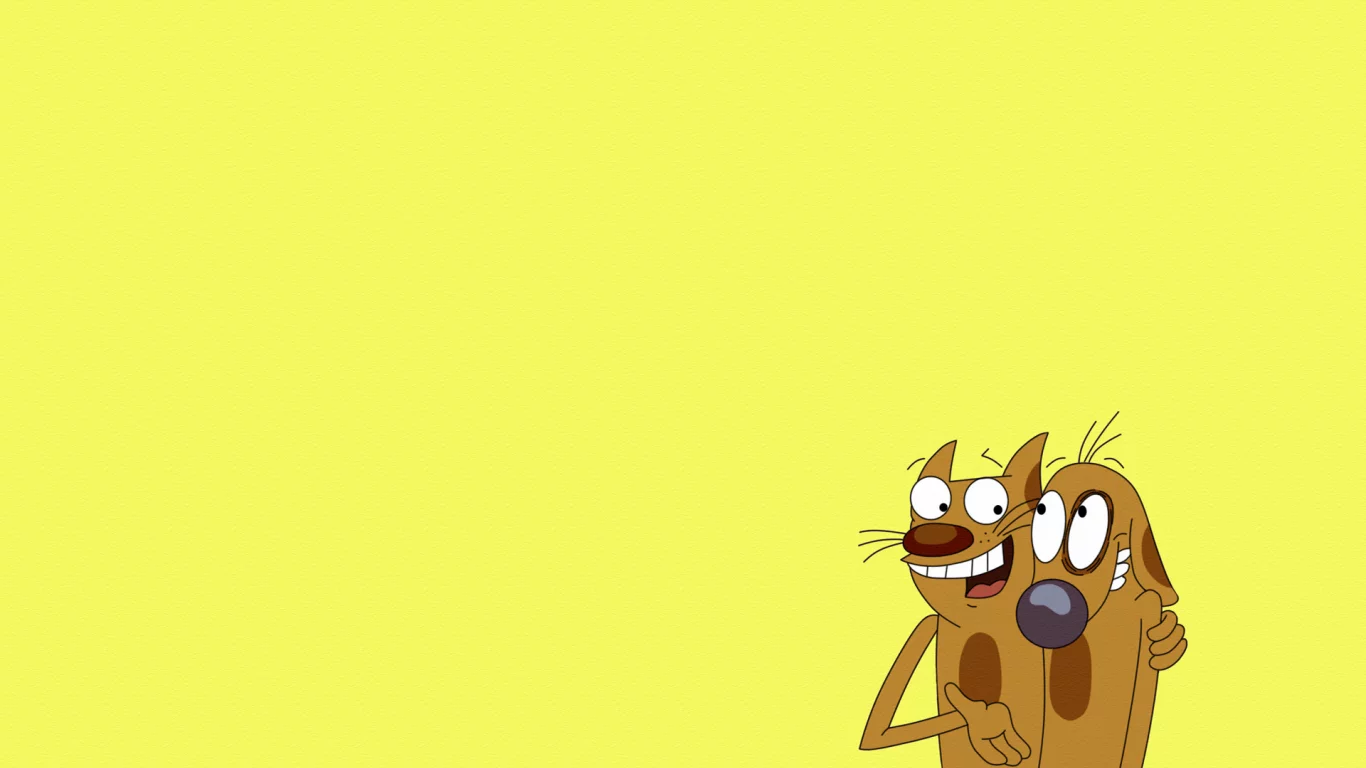 обнимка, минимализм, кот и пес, catdog, Котопес, желтый фон