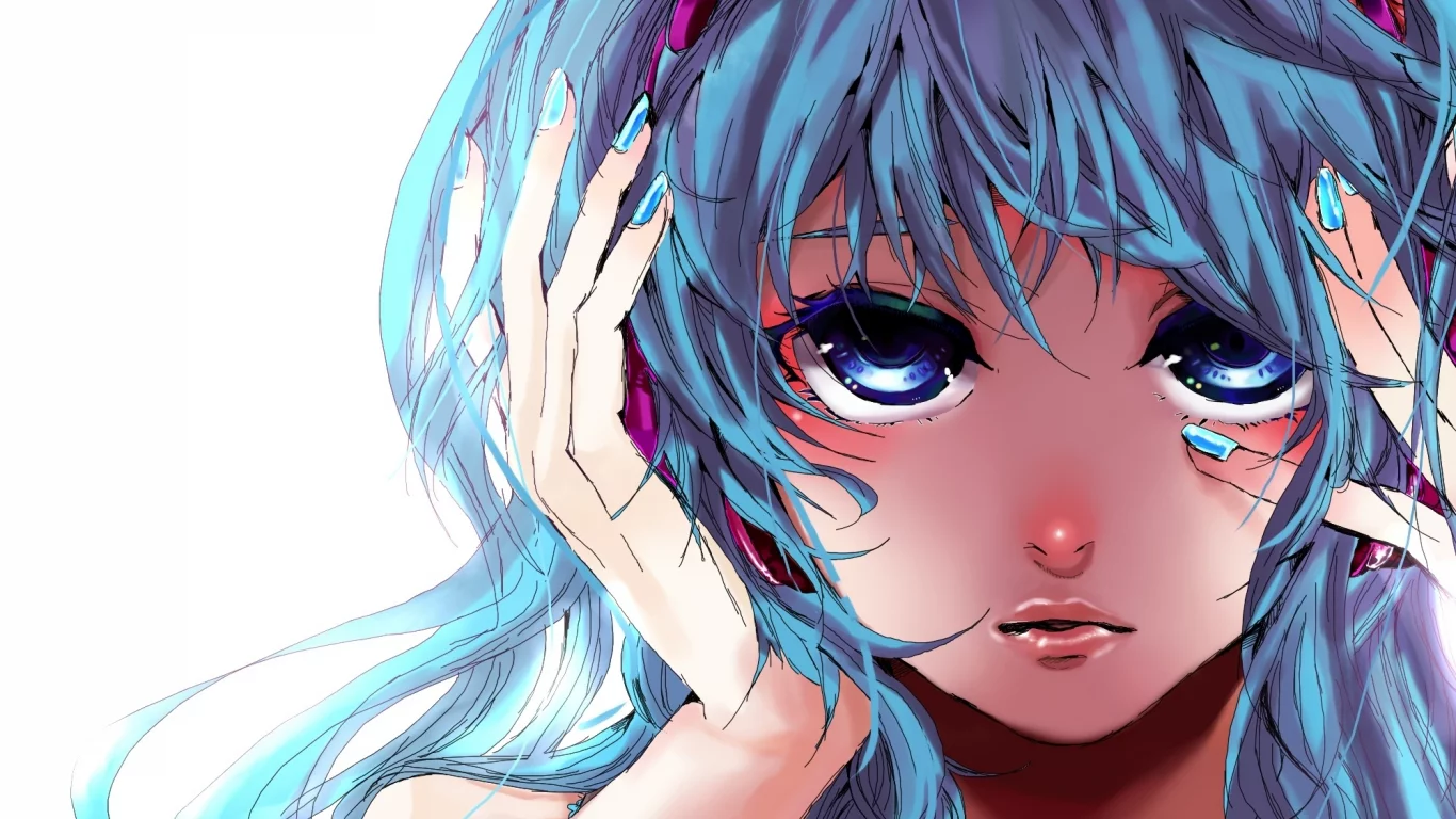 hatsune miku, девушка, Арт, vocaloid, хатсуне мику, лицо, вокалоид