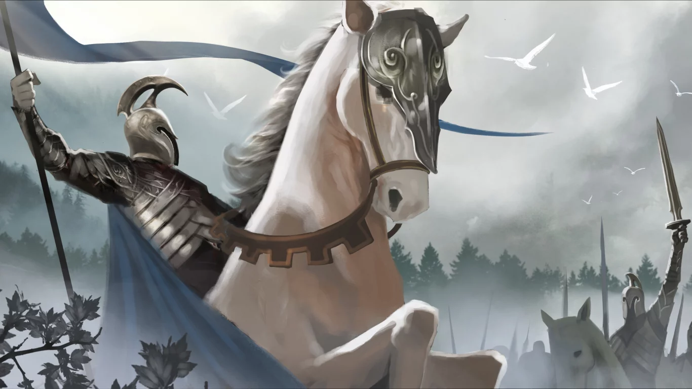 armies of the third age, меч, конь, Арт, шлем, воин, the hobbit, армия