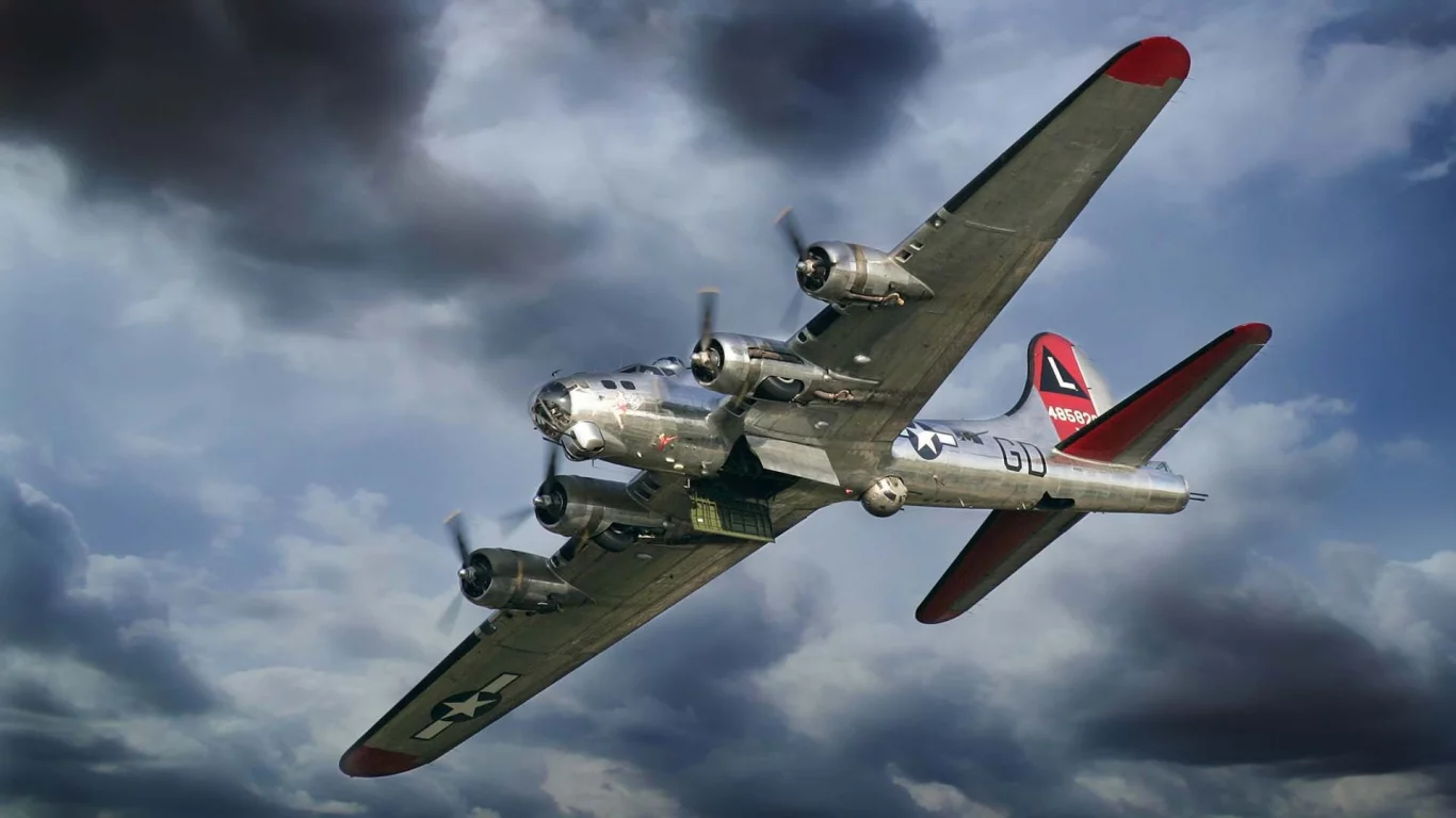 flying fortress, крепость, боинг, Самолет, летающая, b-17