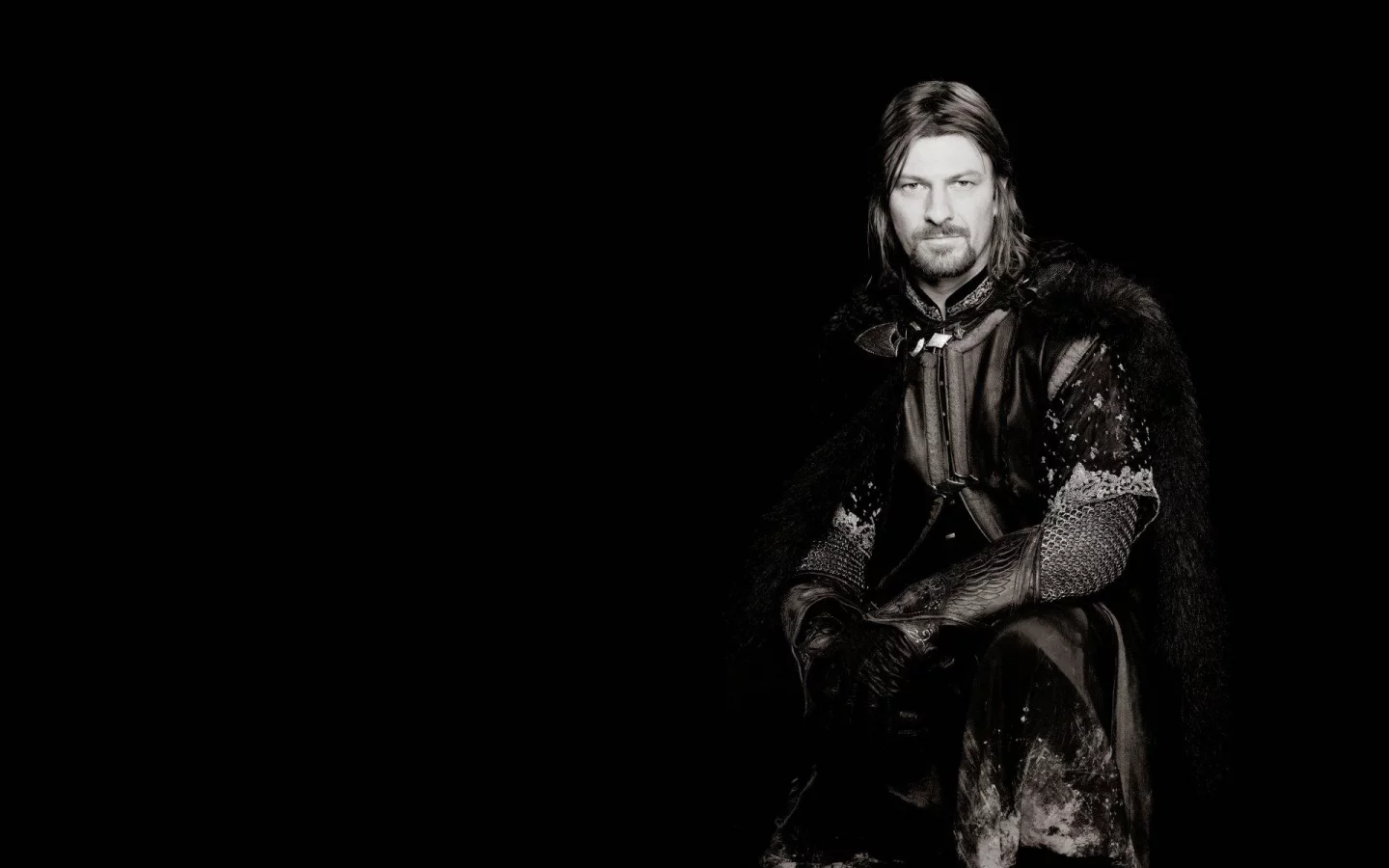 Шон бин, властелин колец, boromir, черный фон, sean bean