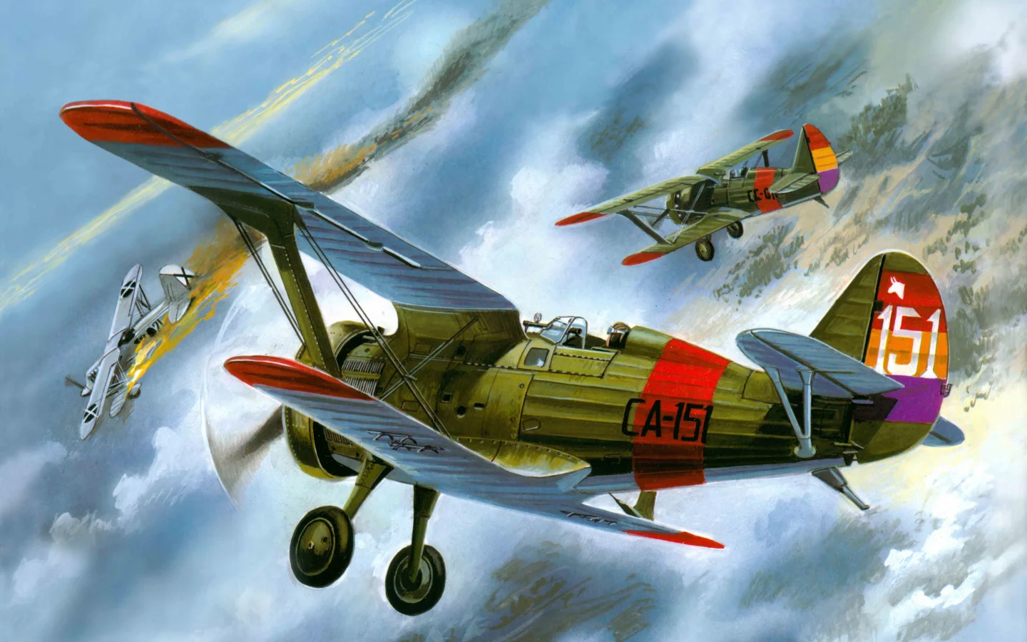 советский, Самолет, истребитель, одномоторный, и-15