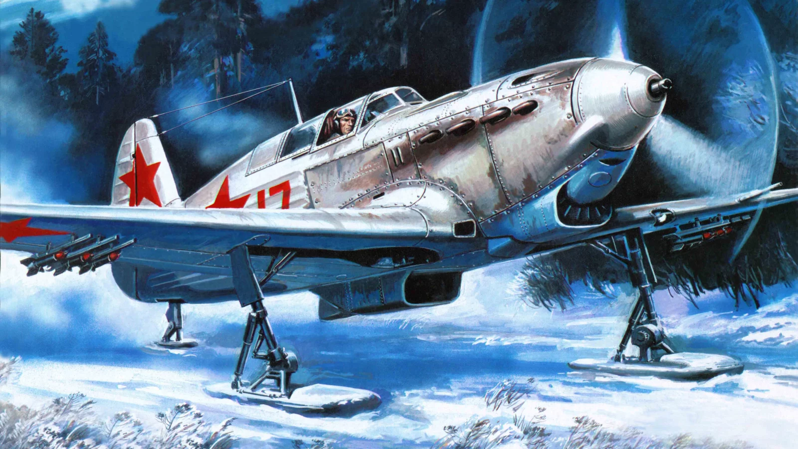 советский, с, як-7, одномоторный, истребитель, Самолет