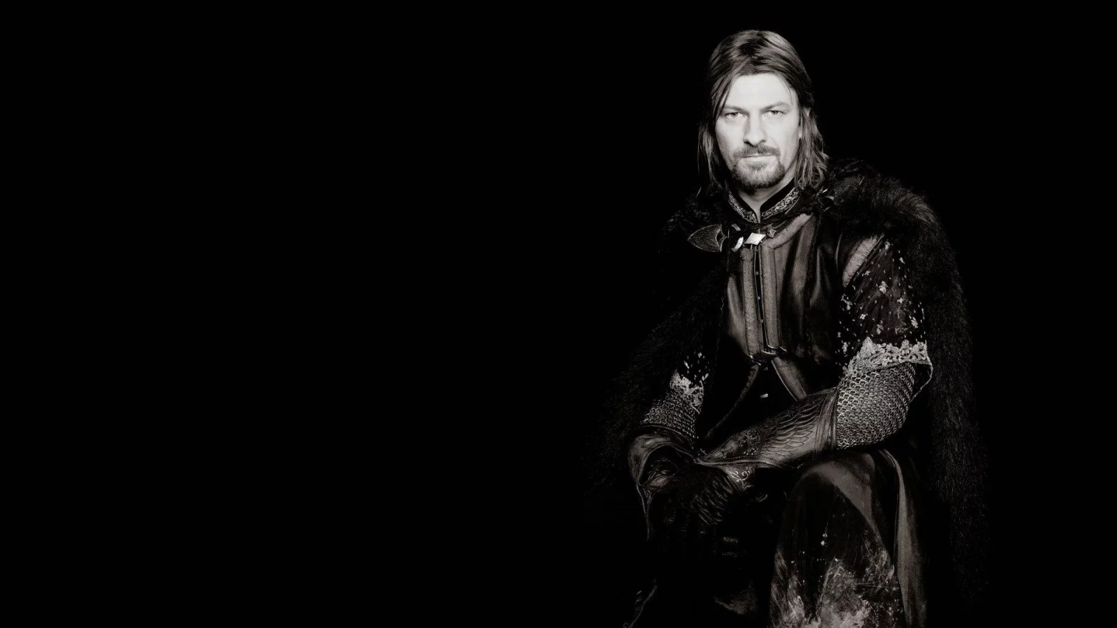 Шон бин, властелин колец, boromir, черный фон, sean bean