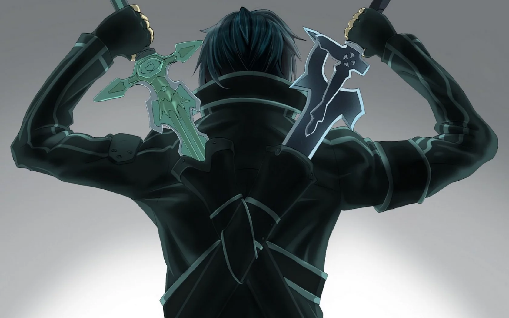 два меча, kirito , спина, кирито, Sword art online 
