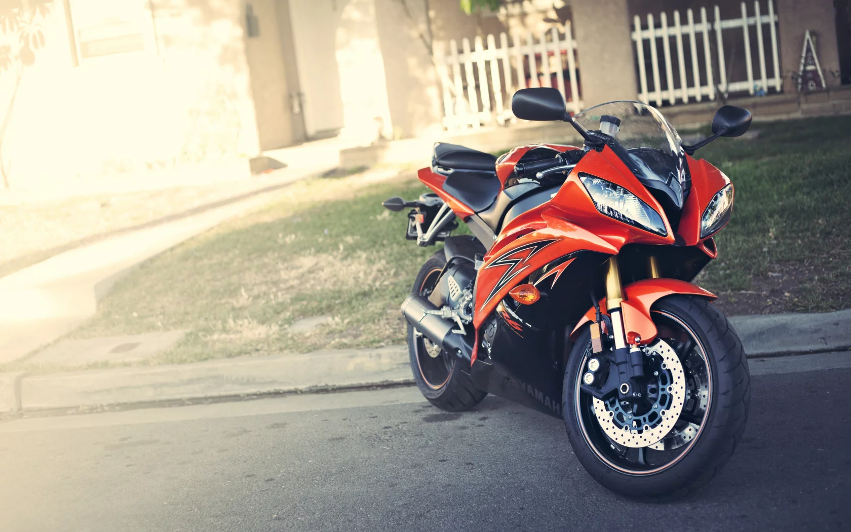 motorcycle, красный, мотоцикл, блик, Yamaha, yzf-r6, ямаха, red