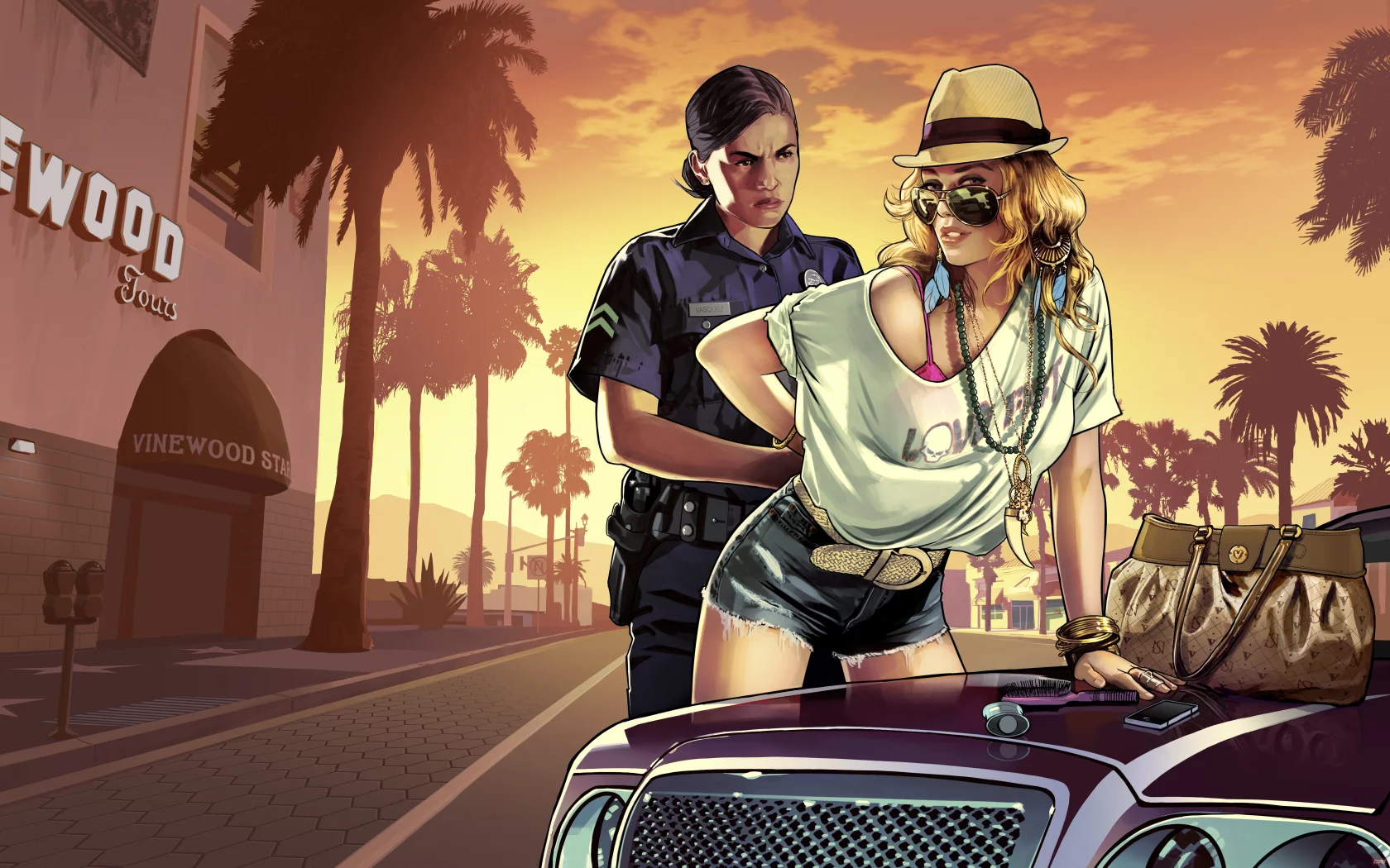 полиция, Grand theft auto v, девушка, gta 5, коп