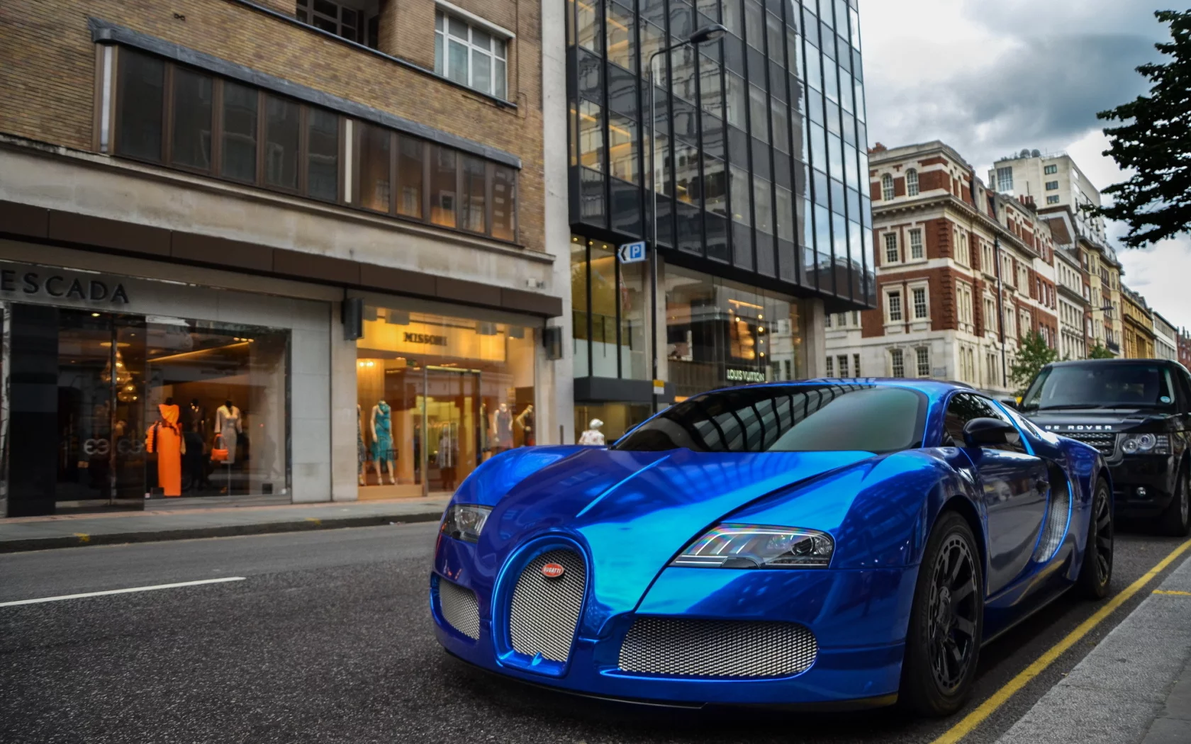 Chrome, bugatti, синий, blue, бугатти, veyron, гиперкар, вейрон, хром