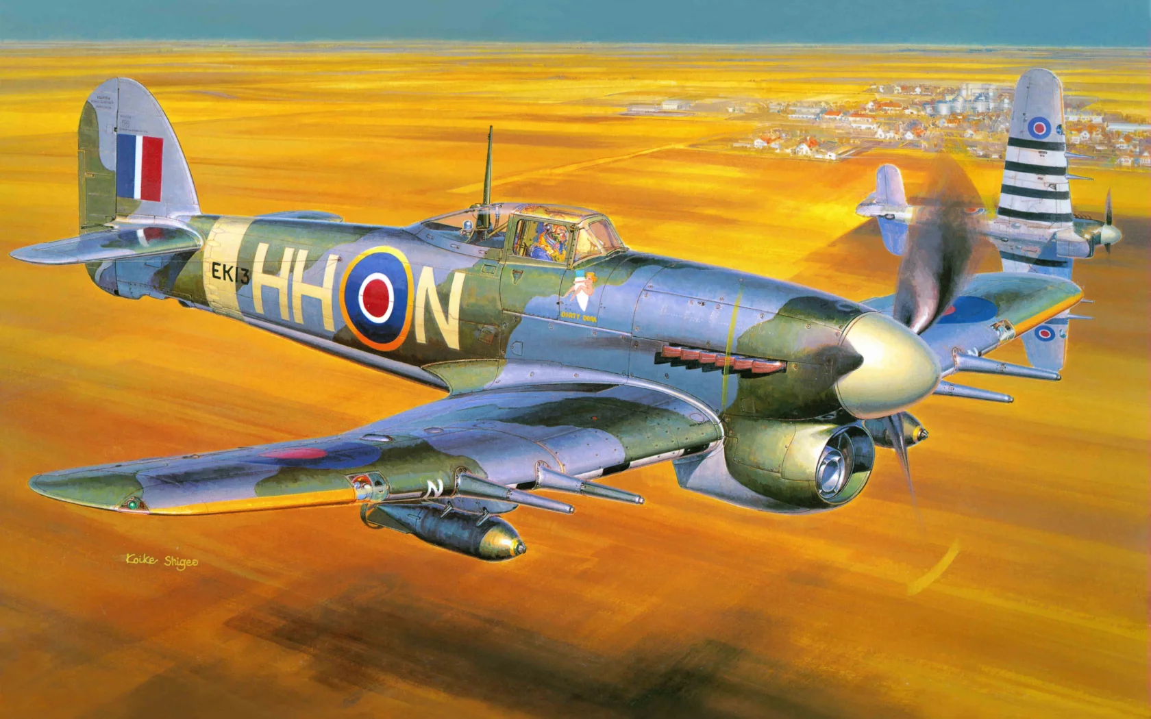 хоукер тайфун, британский, Самолет, mk ib, hawker typhoon