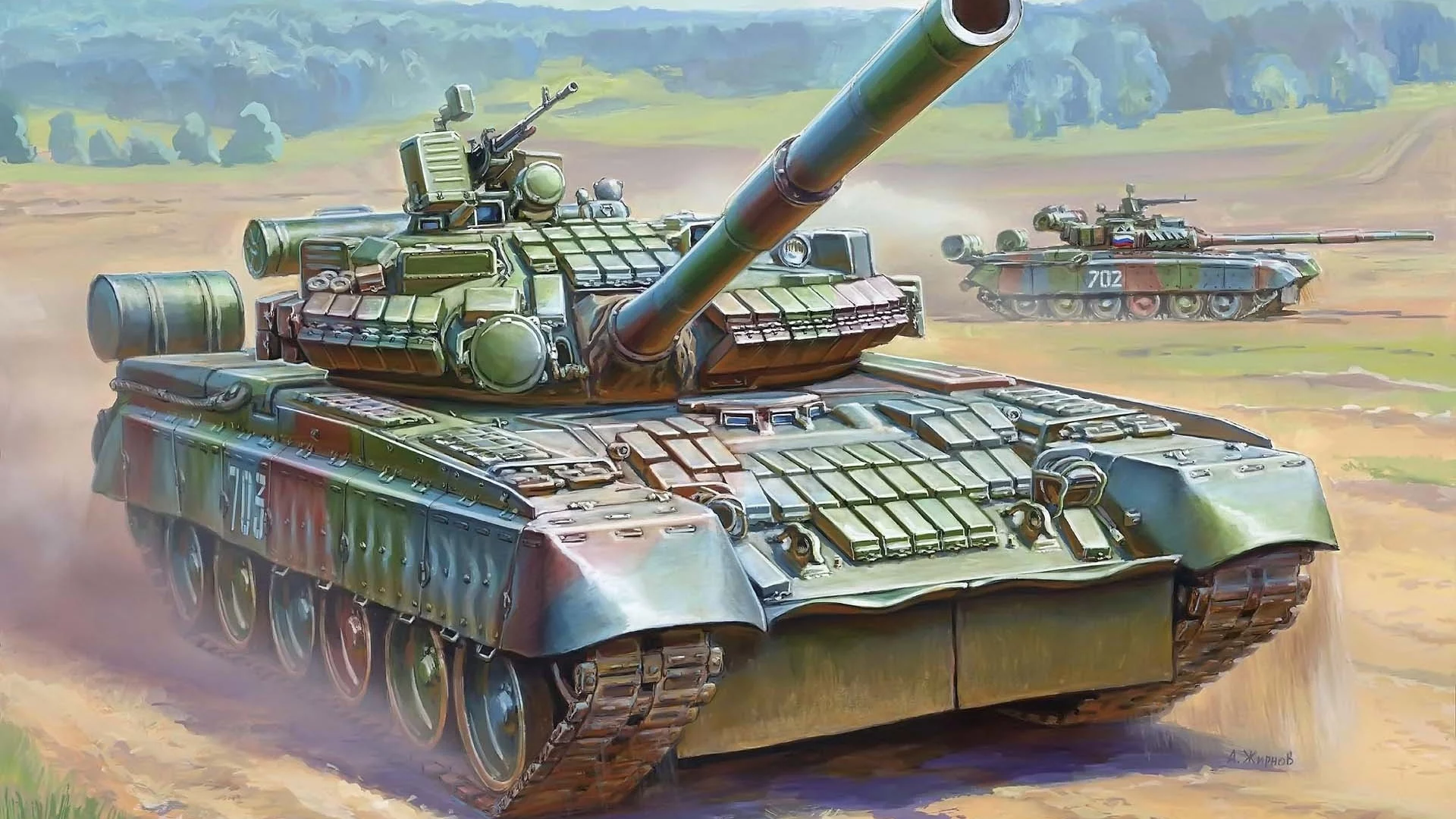 танк, Российский, основной, пушка, т-80бв, 125-мм, боевой