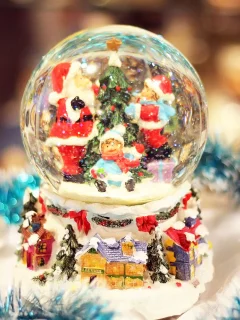 2013, Шар со снегом, санта, новый год, снежный шар