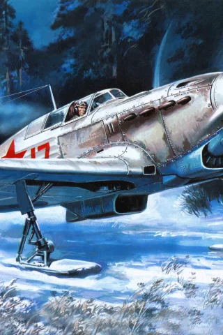 советский, с, як-7, одномоторный, истребитель, Самолет