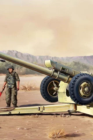 пушка, д-30, Советская дивизионная гаубица, солдаты