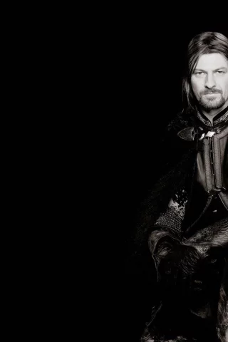 Шон бин, властелин колец, boromir, черный фон, sean bean
