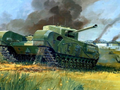 война, пехотный танк, Черчилль, рисунок, mk iv, мост, танк