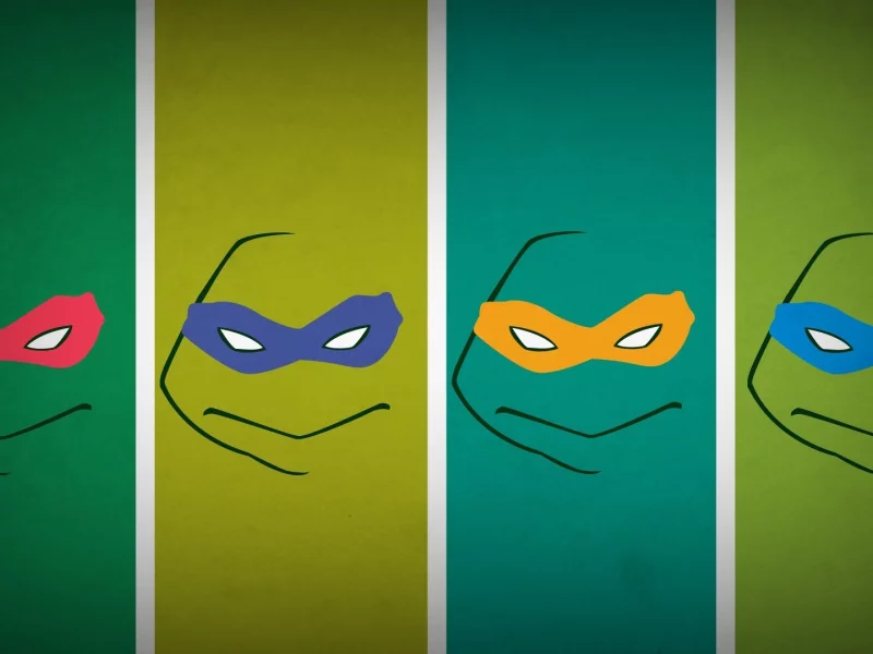  teenage mutant ninja turtles, черепашки ниндзя, минимализм, Blo0p