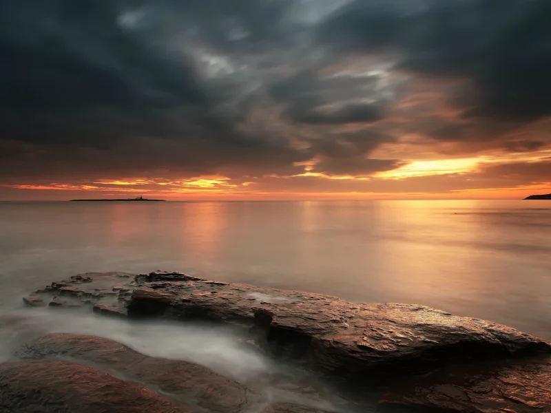 англия, море, Великобритания, берег, камни, штиль