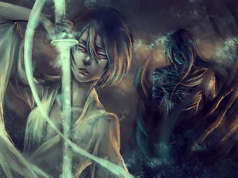 оружие, Nanfe, блич, меч, kuchiki rukia, kurosaki ichigo, bleach