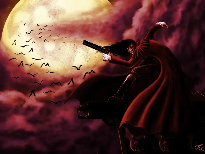 hellsing, вампир, Аниме, alucard, хеллсинг, демон, алукард