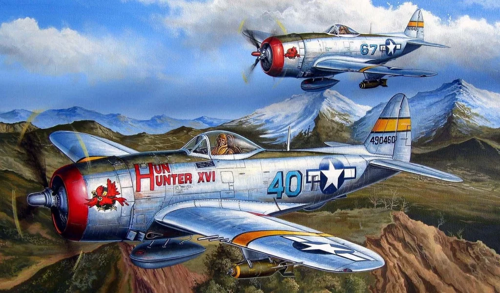 бомбардировщик, p-47, thunderbolt, истребитель, ввс сша, Republic