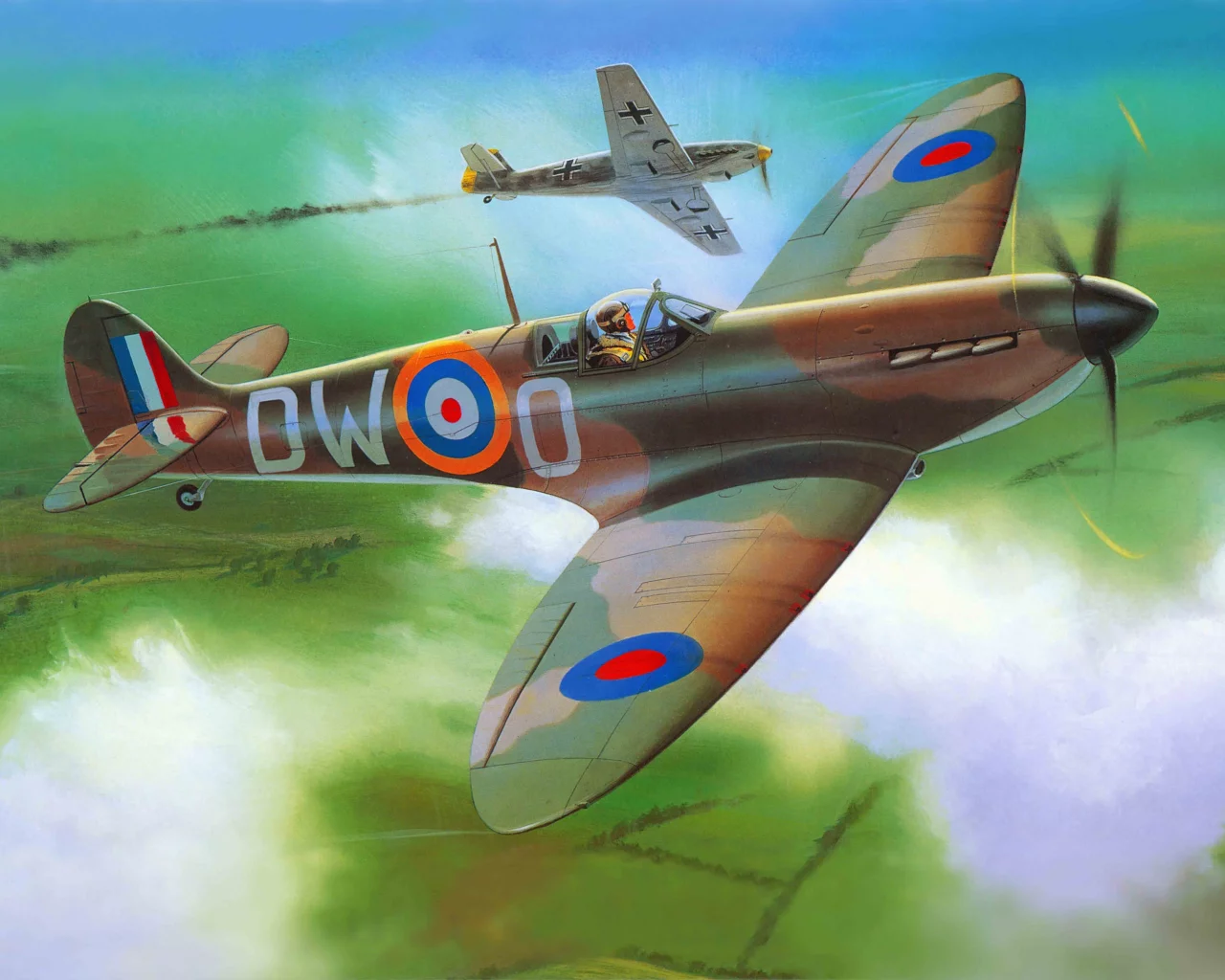 Арт, supermarine, самолет, spitfire, спитфайр, супермарин