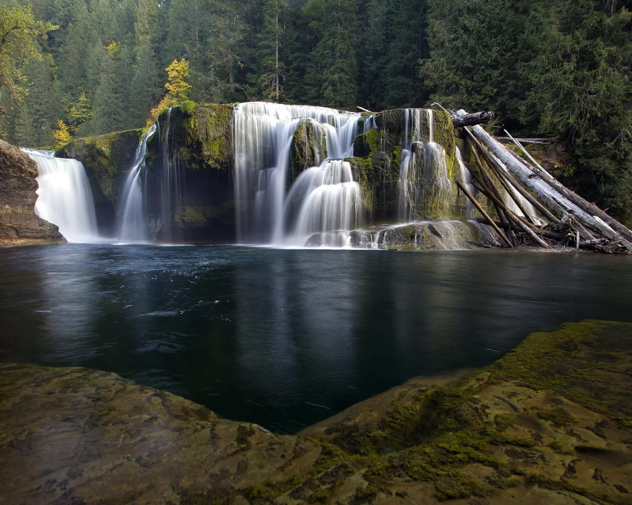 Река, природа, пейзаж, водопад