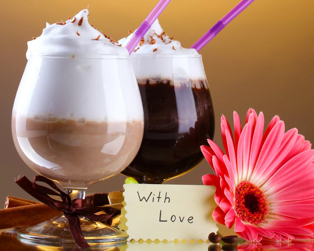 cocktails, Коктейли, трубочки, пена, шоколадные, напитки