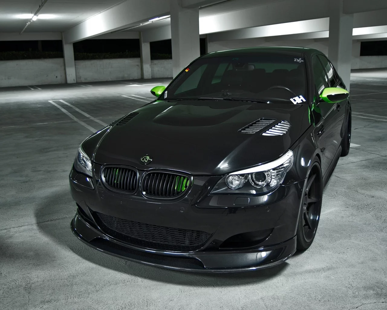 парковка, бмв, тюнинг, e60, седан, m5, parking, black, чёрный, Bmw